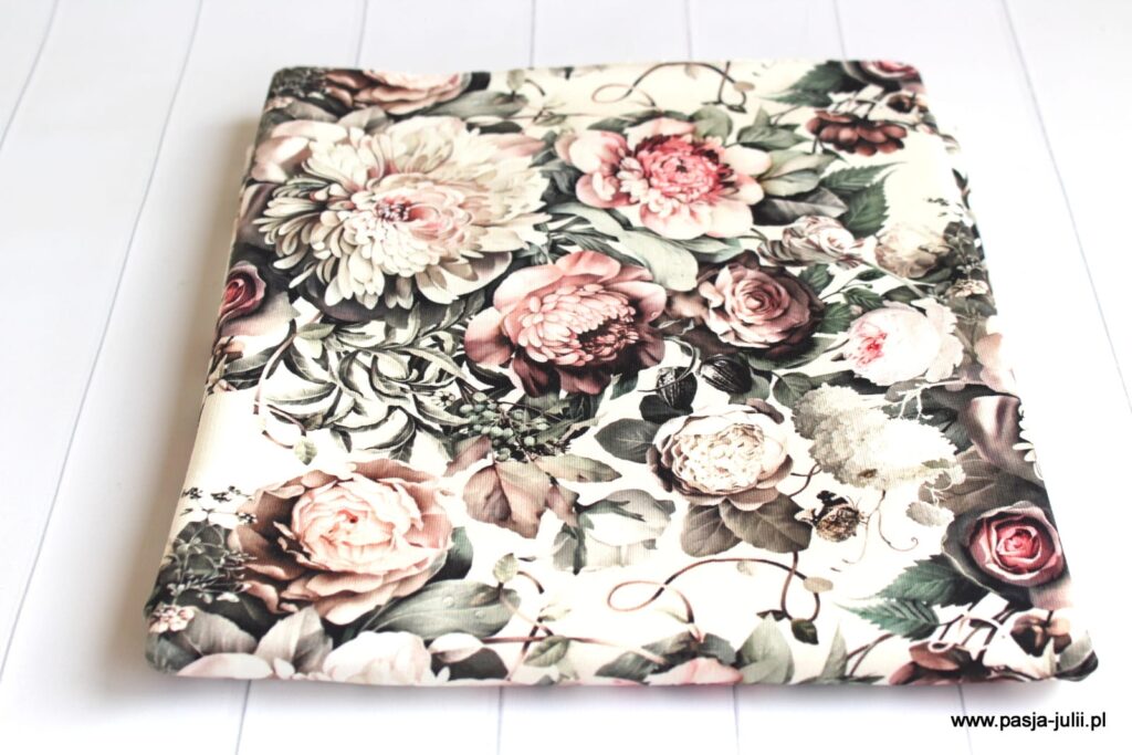 Dresówka pętelka KWIATY RETRO 85cm