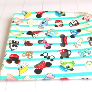 Dresówka pętelka  PASKI Bajkowe 80cm