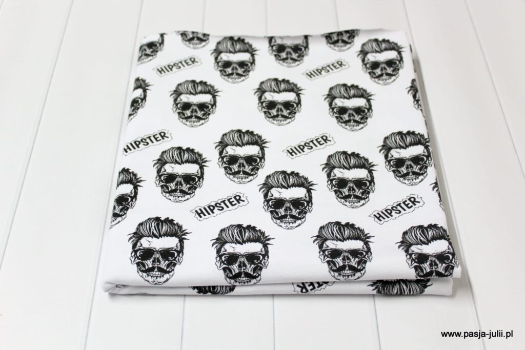 Dresówka pętelka CZASZKI HIPSTER