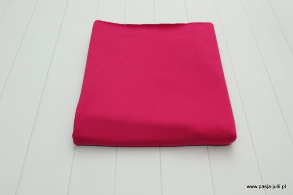 Dresówka pętelka  diagonal CIEMNY RÓŻ 80cm