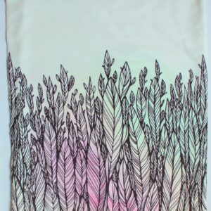 Dresówka pętelka  PIÓRA  KUPON 73x180 cm