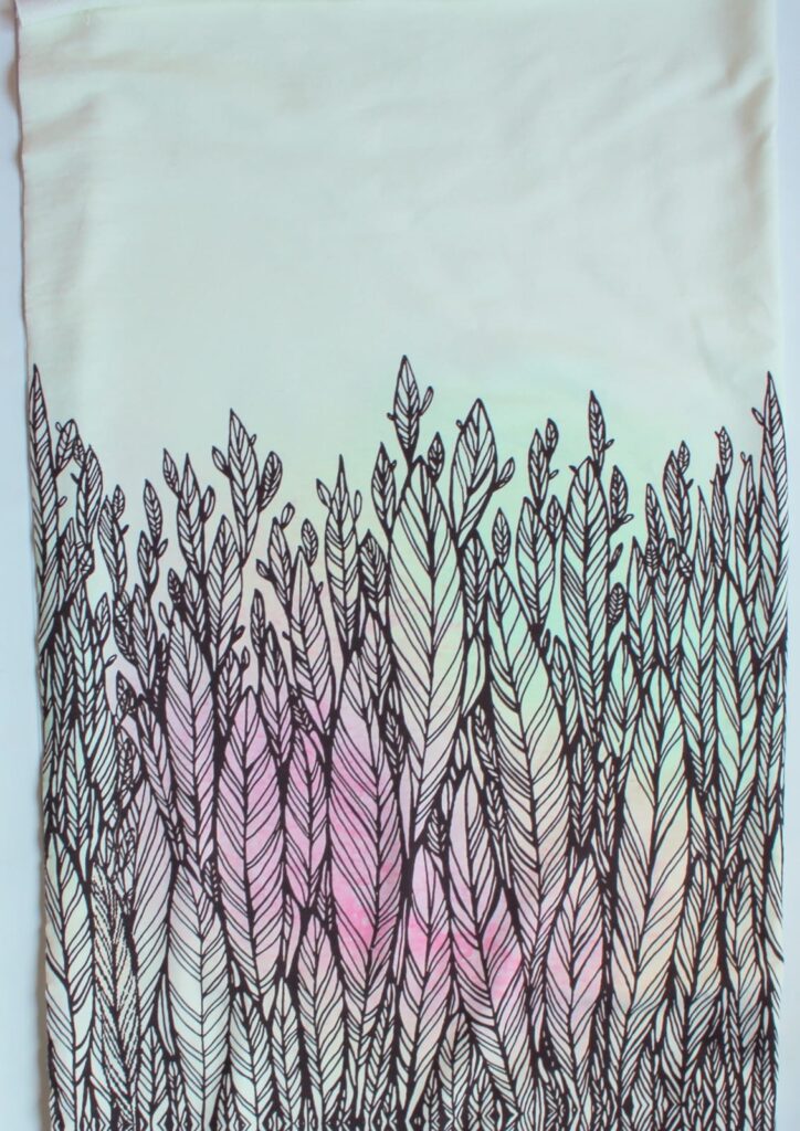 Dresówka pętelka PIÓRA KUPON 73x180 cm