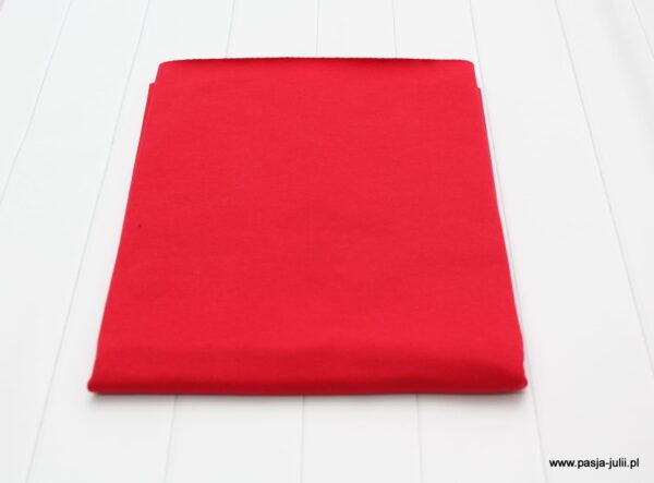 Single jersey z elastanem CZERWONY